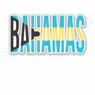Sticker Drapeau de l'île de vacances des Bahamas