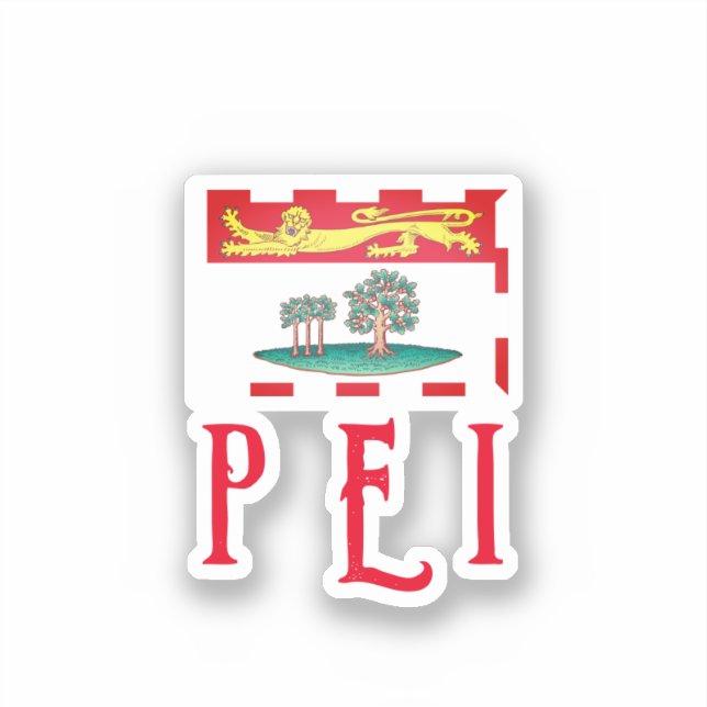 Sticker Drapeau de l'Île-du-Prince-Édouard (Recto)