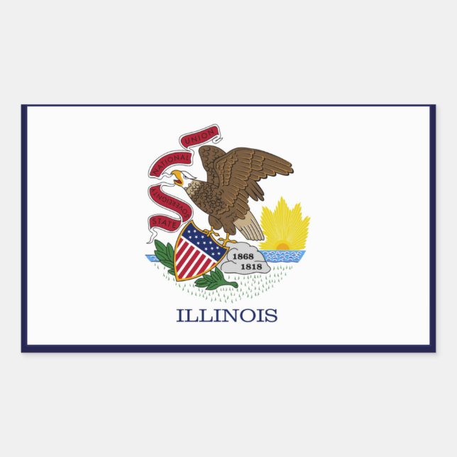 Sticker Drapeau de l'Illinois (Devant)