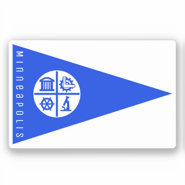 Sticker Drapeau de Minneapolis (Recto)