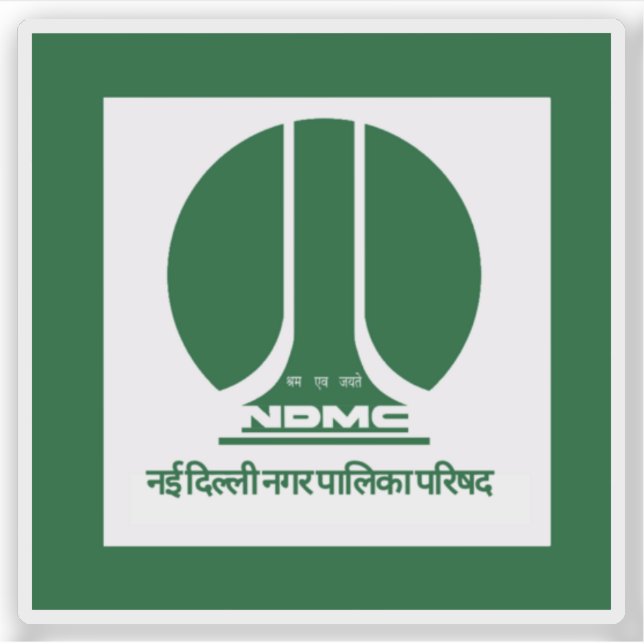 Sticker Drapeau de New Delhi, Inde (Devant)