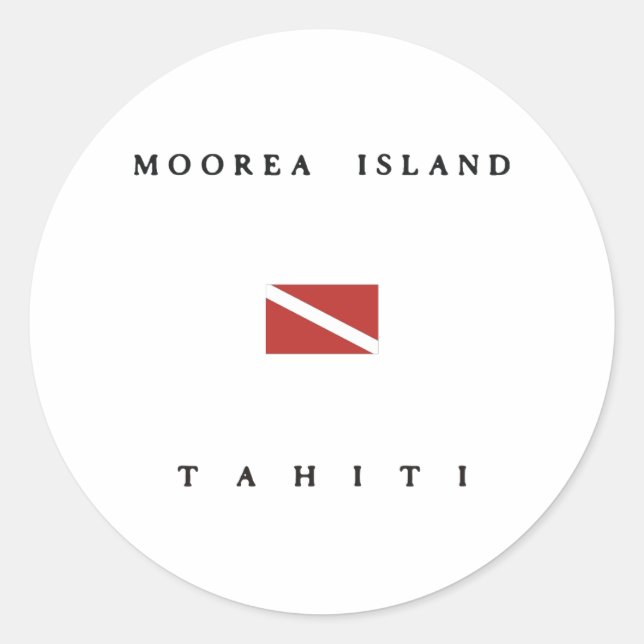 Sticker Drapeau de plongée de Moorea Island Tahiti (Devant)