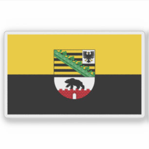 Sticker Drapeau de Saxe-Anhalt (Sachsen-Anhalt), Allemagne