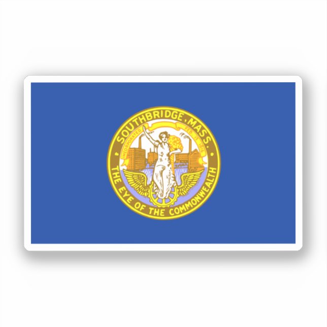 Sticker Drapeau de Southbridge, Massachusetts (Recto)