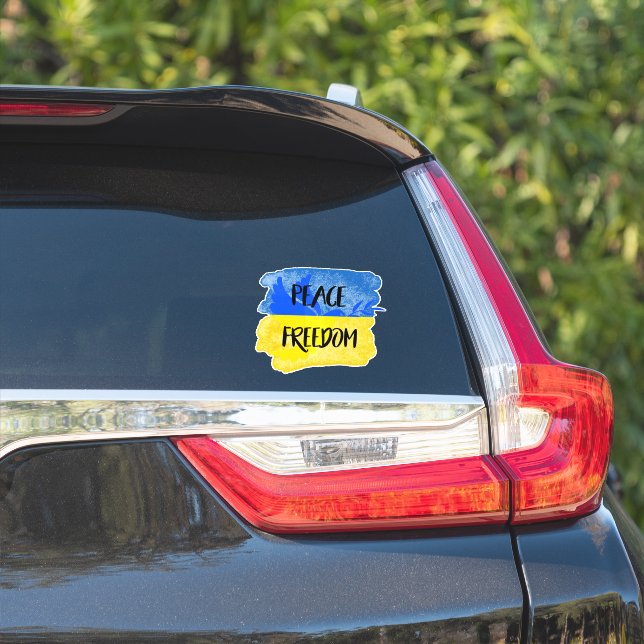 Sticker Drapeau de voiture personnalisée PEACE FREEDOM Dod (Côté voiture)