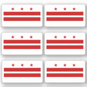 Sticker Drapeau de Washington DC, drapeau de l'État améric