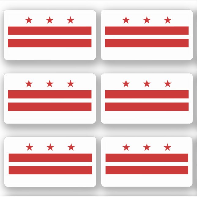 Sticker Drapeau de Washington DC, drapeau de l'État améric (Devant)