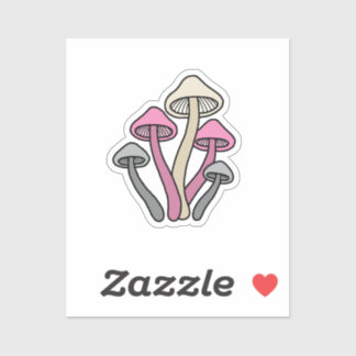 Sticker Drapeau Demigirl Champignons colorés