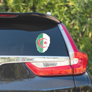 Sticker Drapeau d'empreintes digitales Algérie