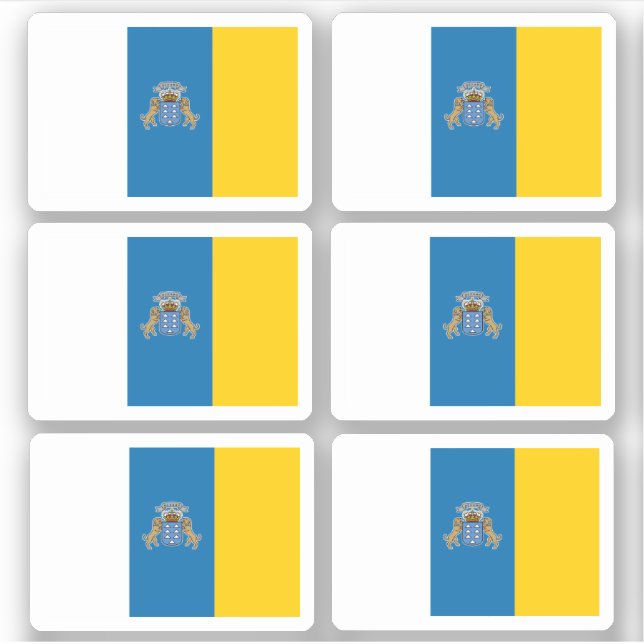Sticker Drapeau des Canaries - une collection (Devant)