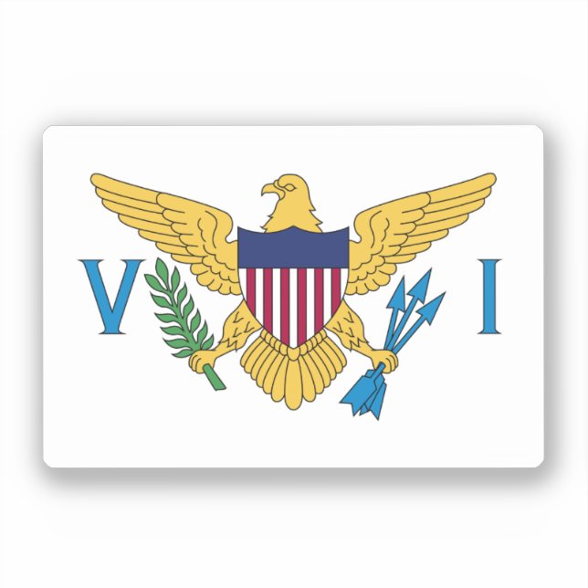 Sticker Drapeau des îles Vierges américaines (Recto)