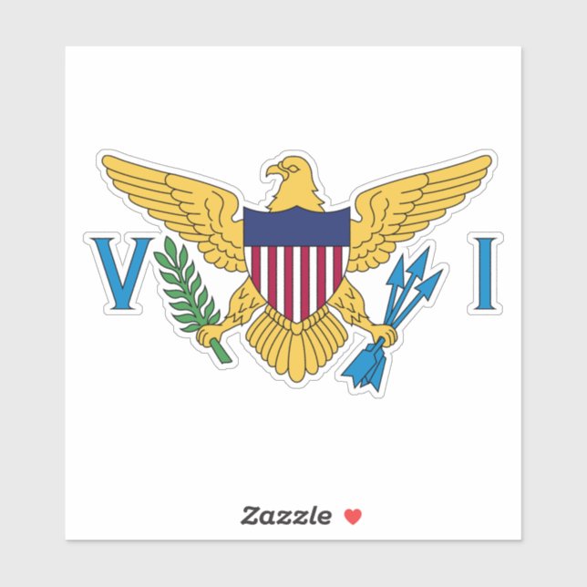 Sticker Drapeau des îles Vierges américaines (Feuille)