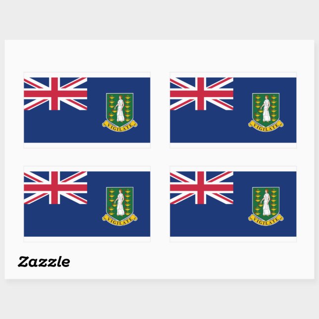 Sticker Drapeau des Îles Vierges britanniques BVI (Feuille)