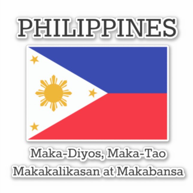 Sticker Drapeau des Philippines, archipel, (Devant)