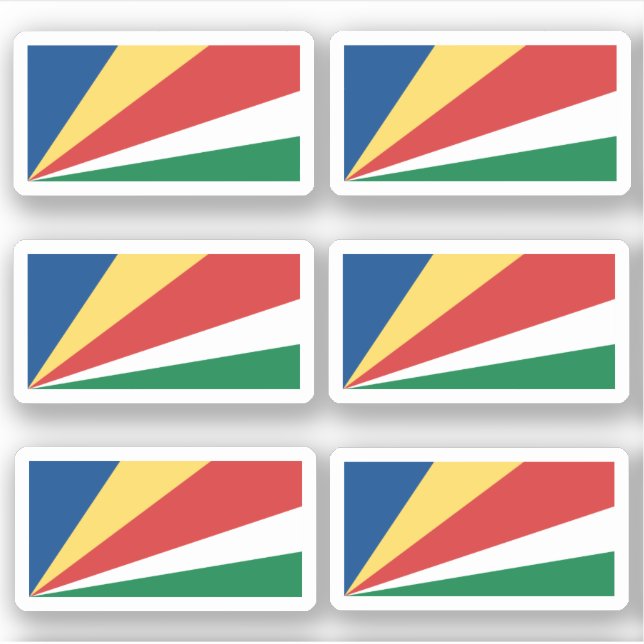 Sticker Drapeau des Seychelles - une collection (Devant)
