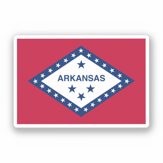Sticker Drapeau d'État de l'Arkansas (Recto)