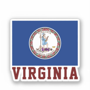 Sticker Drapeau d'État de Virginie