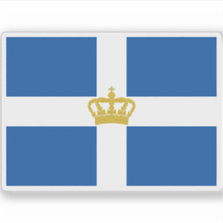Sticker Drapeau d'État et de guerre du Royaume de Grèce