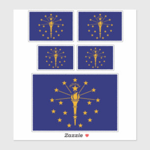 Sticker Drapeau d'état Indiana