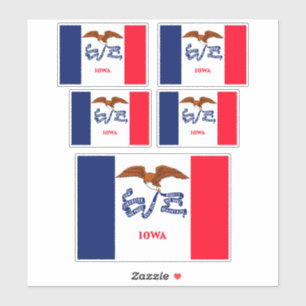 Sticker Drapeau d'État Iowa