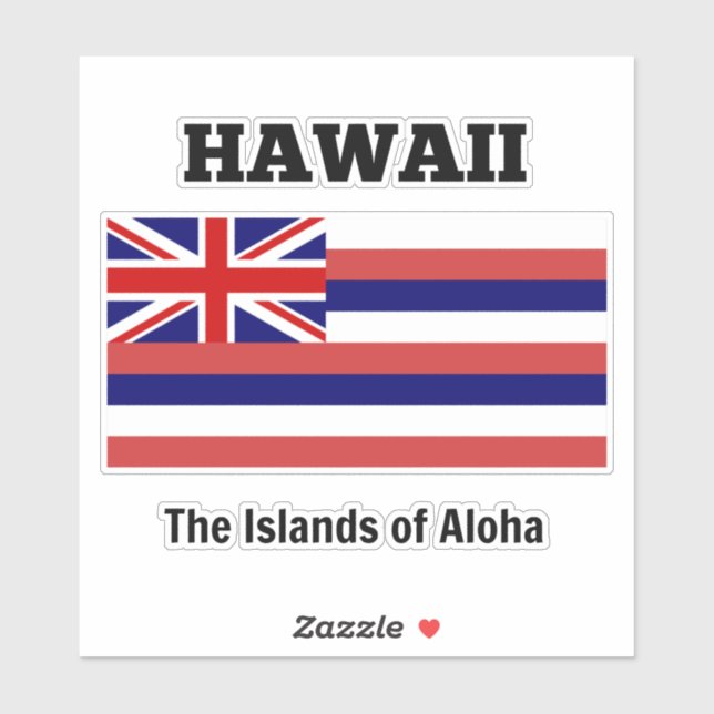 Sticker Drapeau d'Hawaï (Feuille)