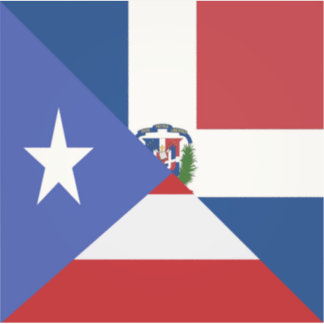 Sticker Drapeau dominicain de Porto Rico | PR DR Republic
