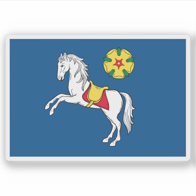 Sticker Drapeau d'Ostrava, République tchèque (Devant)