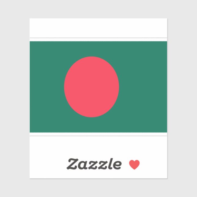 Sticker Drapeau du Bangladesh (Feuille)