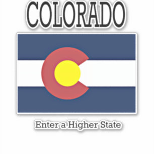 Sticker Drapeau du Colorado avec la devise de l'Etat