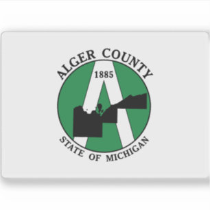 Sticker Drapeau du comté d'Alger, Michigan