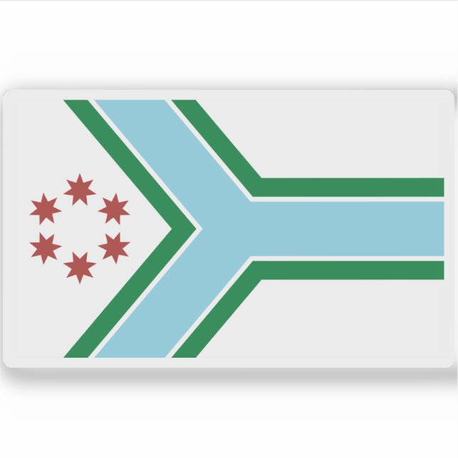 Sticker Drapeau du comté de Cook, Illinois (Devant)