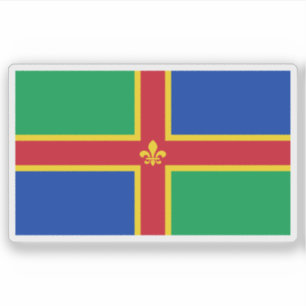 Sticker Drapeau du comté de Lincolnshire, Angleterre