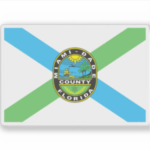 Sticker Drapeau du comté de Miami-Dade, Floride