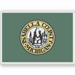 Sticker Drapeau du comté d'Isabella, Michigan