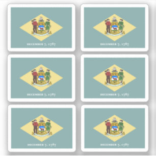 Sticker Drapeau du Delaware, drapeau de l'État américain