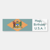 Sticker Drapeau du Delaware, Joyeux anniversaire U