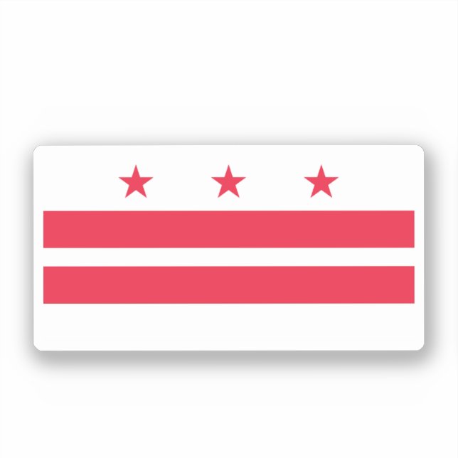 Sticker Drapeau du district de Columbia (USA) (Recto)