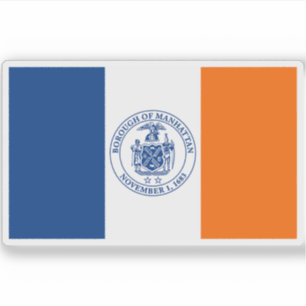 Sticker Drapeau du district de Manhattan