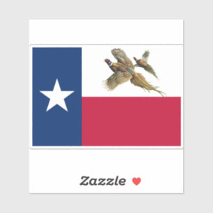Sticker Drapeau du faisan du Texas