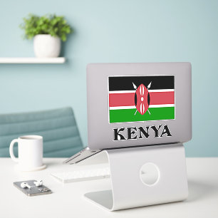 Sticker Drapeau du Kenya, étiqueté