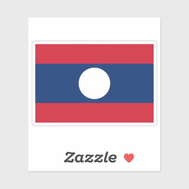 Sticker Drapeau du Laos (Feuille)