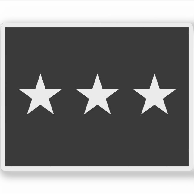 Sticker Drapeau du lieutenant général de brigade de la For (Devant)