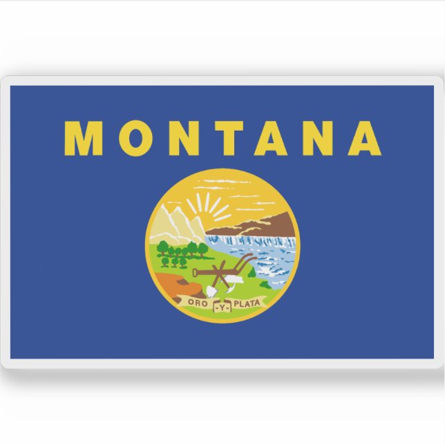 Sticker Drapeau du Montana (Devant)
