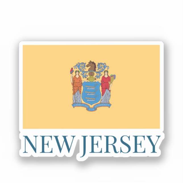 Sticker Drapeau du New Jersey (Recto)