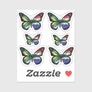 Sticker Drapeau du papillon sud-africain