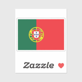 Sticker Drapeau du Portugal découpé sur mesure 