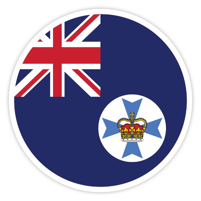 Sticker Drapeau du Queensland Australie (Queensland State Flag Sticker)