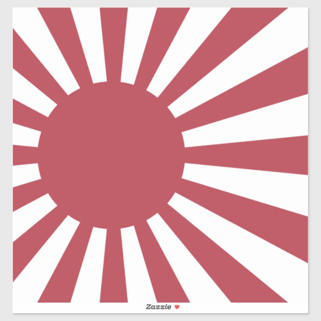 Sticker Drapeau du soleil levant impérial du Japon, Edo à  (Feuille)