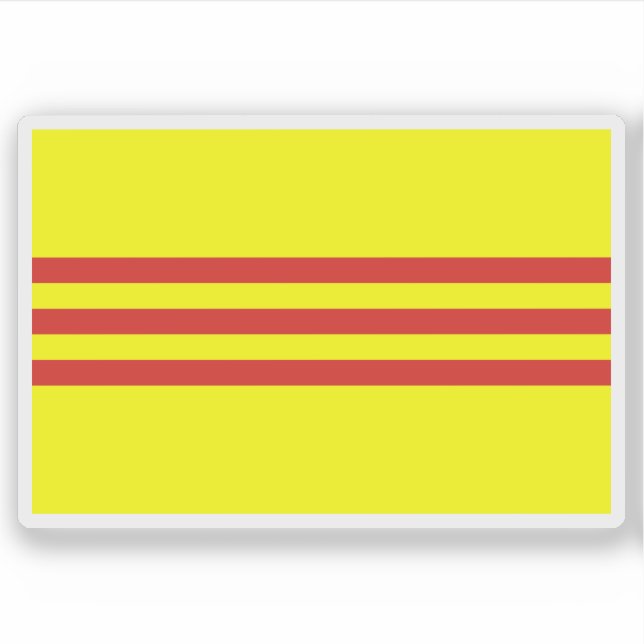 Sticker Drapeau du Vietnam du Sud (1955 - 1975) (Devant)