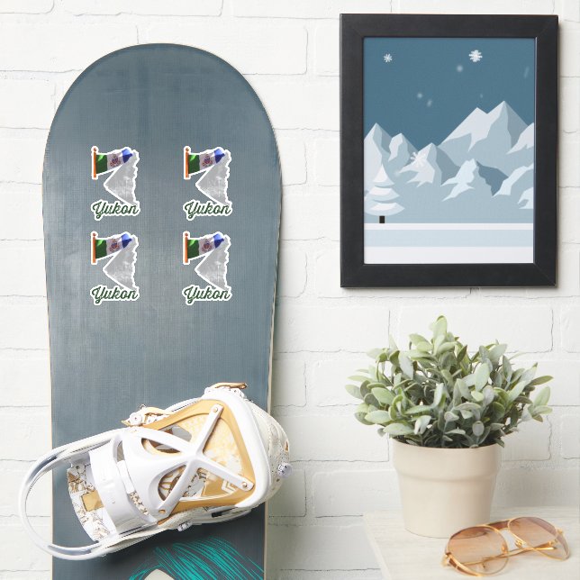 Sticker Drapeau du Yukon (Snowboard)